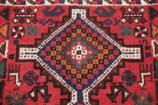 Persian Lori 3x5 Wool Hand - Knotted Geometric Tribal Oriental Foyer Rug Red 8