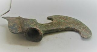 SCARCE CIRCA 1000AD VIKING ERA NORDIC BRONZE BATTLEAXE HEAD WAR OBJECT 3