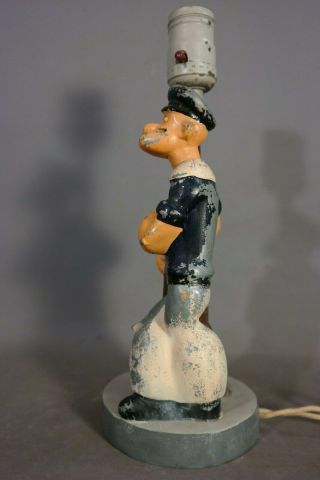 1935 Antique ART DECO Era POPEYE the SAILOR MAN Figural STATUE Old IDEALITE LAMP 10