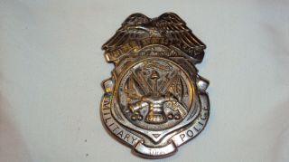 Obsolete Vintage Authentic Us Army Military Police Badge 2 3/4 " Numbered