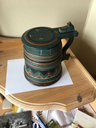 Old Norwegian Or Swedish Drinking Mug Can Or Tankard