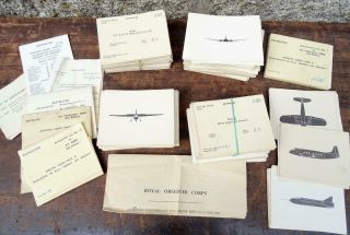 200,  Wwii Cold War Episcope Roc Silhouette Aircraft Spotting Cards - 1949 - 50s