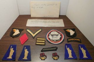 14 - U.  S Military - Unit,  Service,  Rank Patches & Post Ww2 Rifle Trophy Permission