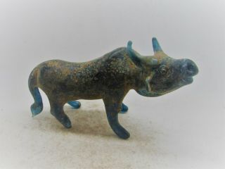 Scarce Ancient Phoenician Glass Bull Figurine 1000 - 500bce