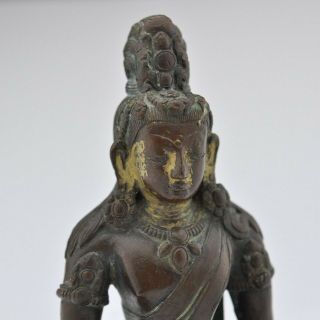 Antique Tibet bronze Buddha Amitayus 18th /19th century,  Asian 12