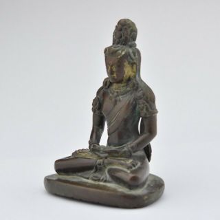 Antique Tibet bronze Buddha Amitayus 18th /19th century,  Asian 2