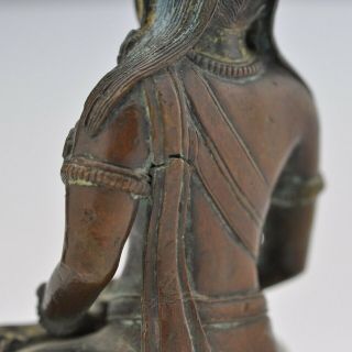 Antique Tibet bronze Buddha Amitayus 18th /19th century,  Asian 4