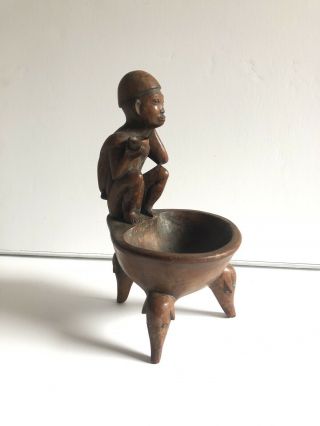 Ifugao Figure Bowl Wooden Carving Tribal Art From The Philippines Duyu 12