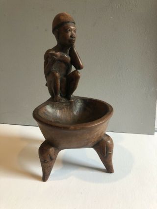 Ifugao Figure Bowl Wooden Carving Tribal Art From The Philippines Duyu 6