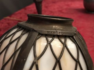 Vintage Handel Slag Glass Lamp Shade Table Signed 3