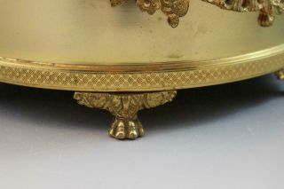 Vintage French Empire Style Gilt Bronze Patina Cut Crystal Figural Center Bowl 9