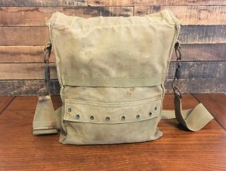 WWII US ARMY MEDIC BAG with STRAP - FIRST AID - CORPSMAN - KHAKI - WW2 4