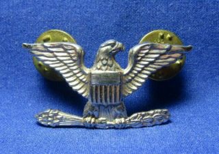 Korean To Vietnam War Sterling Usmc Colonel Rank Eagle Insignia By Meyer