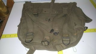 - 1943 Dated Wwii Us Army M - 1945 Combat Field Pack Bag Backpack Vintage