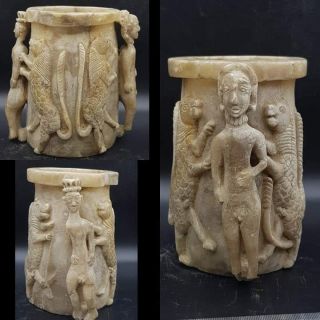14 Cm Wonderful Sassanian Ancient Stone Rare Unique Big Stone Vase