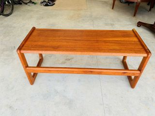 Vintage Mid Century Danish Modern Teak Bench Or Coffee Table L@@K 10