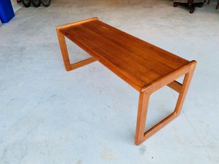 Vintage Mid Century Danish Modern Teak Bench Or Coffee Table L@@K 9