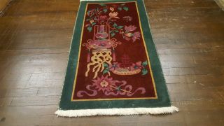 Antique Chinese Art Deco Rug Size 2 