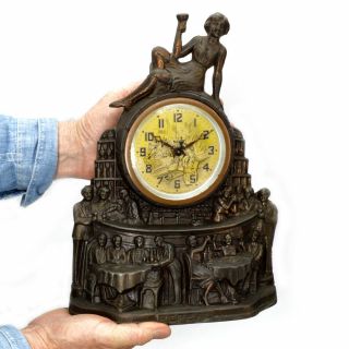Rare 1933 United Electric Shelf Clock Brooklyn Ny Repeal Prohibition