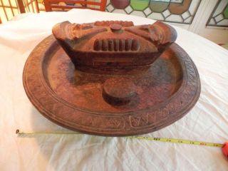 Wood Ceremonial Bowl Hand Carved Bolivia Quechula Quero Chicha Antique