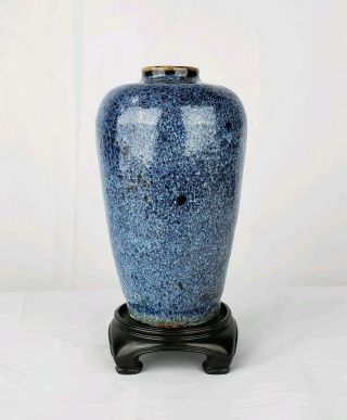 ANTIQUE CHINESE SHIWAN JUN FLAMBE GLAZED PORCELAIN POTTERY VASE 18TH/19C 11