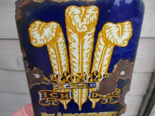 An Antique Enamel By Appointment The Prince of Wales Advertising Sign c1920s? 2