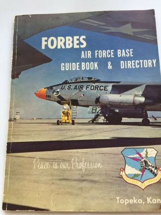 Vintage Forbes Air Force Base Guide Book Directory C.  1960 Topeka Kansas