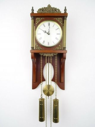 Hermle Vintage Antique German Wall Clock 8 Day (junghans Kienzle Mauthe Era)