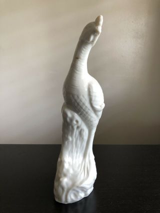 Antique 19th C Chinese Blanc de Chine White Porcelain Phoenix Bird Statue 2 of 2 10