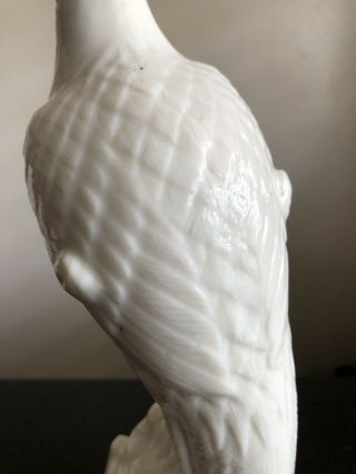 Antique 19th C Chinese Blanc de Chine White Porcelain Phoenix Bird Statue 2 of 2 3