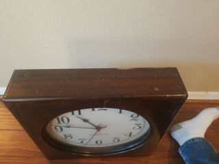 Very Large Vintage 1930 ' s Hammond Synchronous Electric Wall Clock A Classic 8