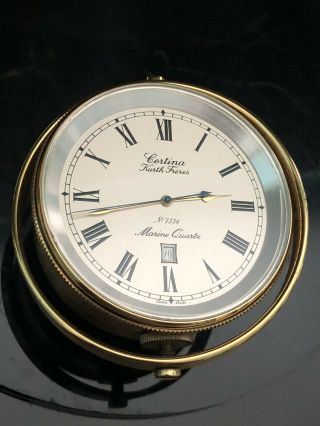 Very rare Certina Kurth Freres Marine Quartz No.  7354 navy chronometer,  1970s 2