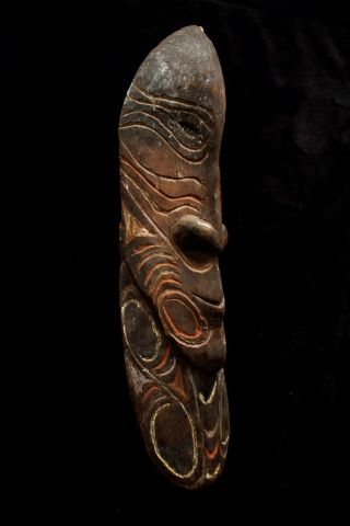 Old Wooden Spirit Mask - Sepik River Papua Guinea 1960 