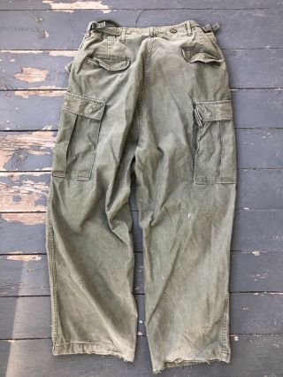 Vintage 50s KOREA War US Army Military Trousers Shell Field M - 1951 Medium 6