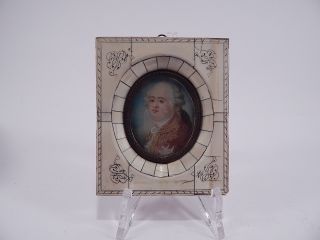 Antica Miniatura Dipinta Cornice Molto Preziosa Fine 1700 Louis Xvi Collezione