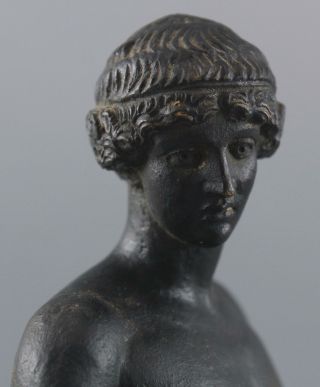 19thC Antique Grand Tour,  Greek Classical Nude Man Bronze Sculpture NR 6