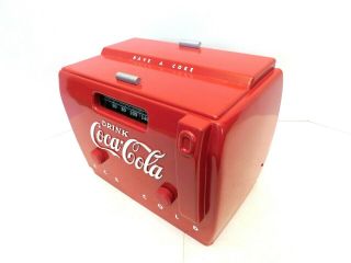 Vintage 1940s Drink Coca Cola Cooler Old Bakelite Soda Machine Type Tube Radio