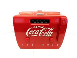 VINTAGE 1940s DRINK COCA COLA COOLER OLD BAKELITE SODA MACHINE TYPE TUBE RADIO 2