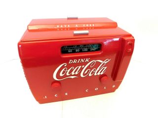 VINTAGE 1940s DRINK COCA COLA COOLER OLD BAKELITE SODA MACHINE TYPE TUBE RADIO 3