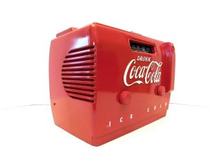 VINTAGE 1940s DRINK COCA COLA COOLER OLD BAKELITE SODA MACHINE TYPE TUBE RADIO 5