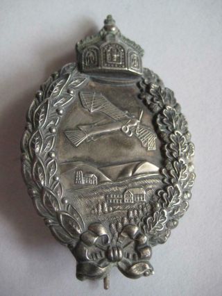 German Ww I Pilot Medal In Silver Rare Antique Medal Richthofen Unit Ww Ii