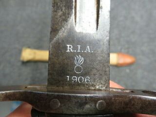 Pre Wwi Us M1905 Bayo - Ria 1906 - W/ Scabbard -