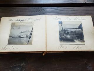 Antique Photos And Album Mississippi Steamship Murder World Fair Niagara Falls