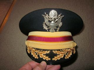Us Army General Officer Visor Cap Hat Size 7 1/8