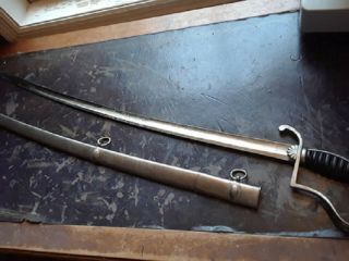 Antique Authentic German Bavarian Landwehr Army Officer Sword And Scabbard