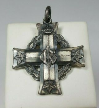Canadian Memorial Cross Military Medal Sterling Silver