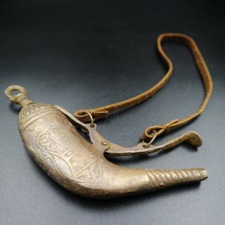 Rare Unique Solid Antique Egyptian Bronze Perfume Holder 2