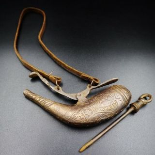 Rare Unique Solid Antique Egyptian Bronze Perfume Holder 3