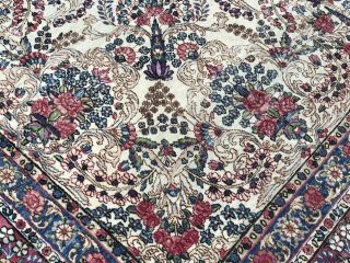 Auth: Antique Persian Rug 30 ' s Kirman Ivory Chic Sleek Distressed Beauty NR 11