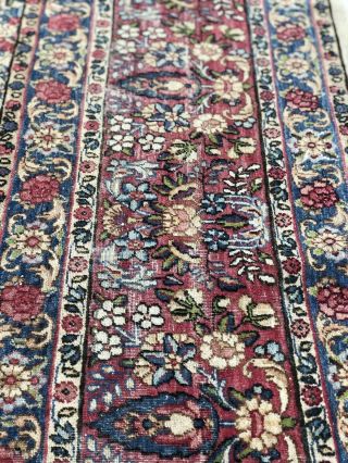 Auth: Antique Persian Rug 30 ' s Kirman Ivory Chic Sleek Distressed Beauty NR 7